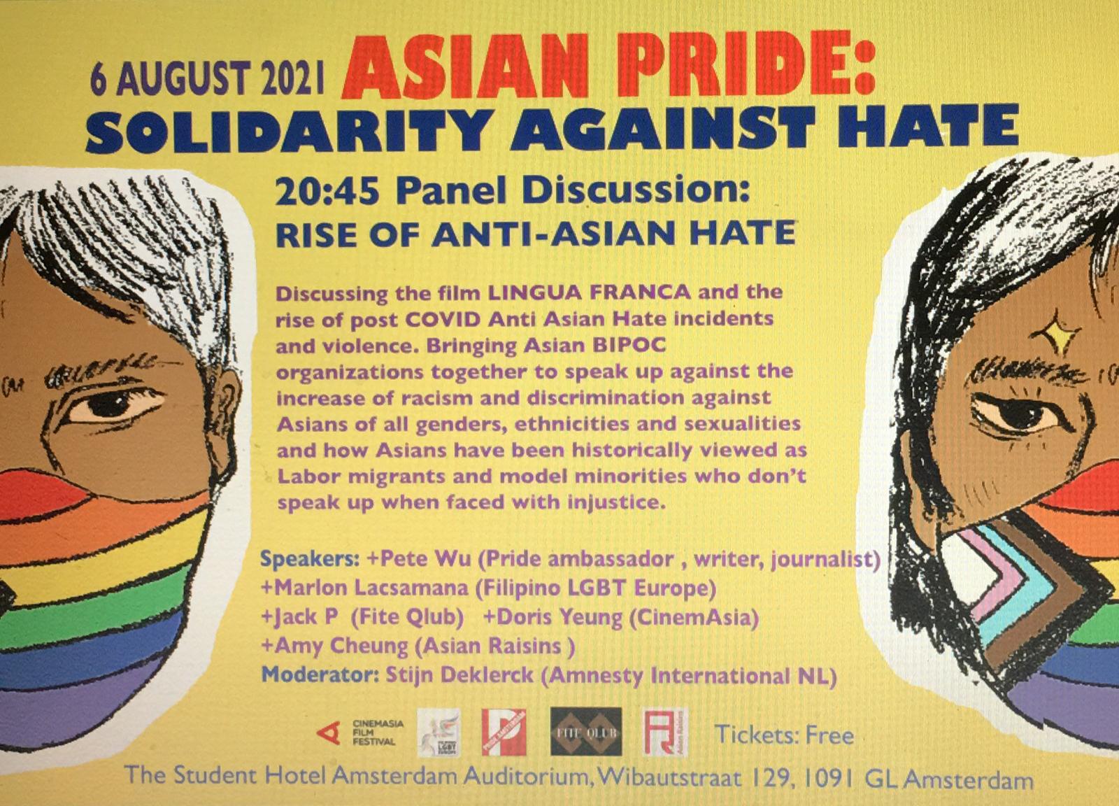 Asian Pride Solidarity Against Hate Filipino Lgbt Europe